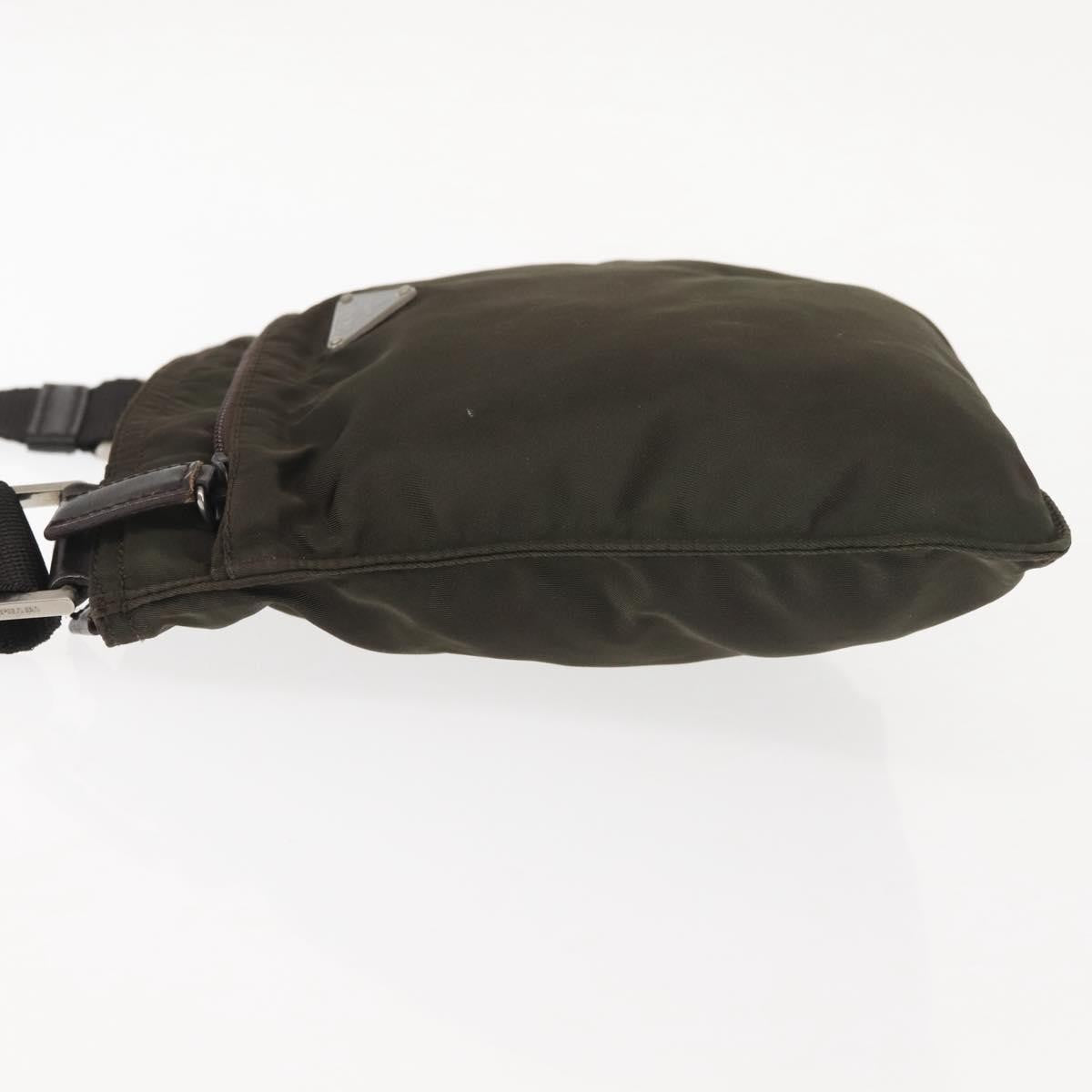 Prada Front Pocket Messenger Bag Tessuto Khaki Nylon Shoulder Bag Bag