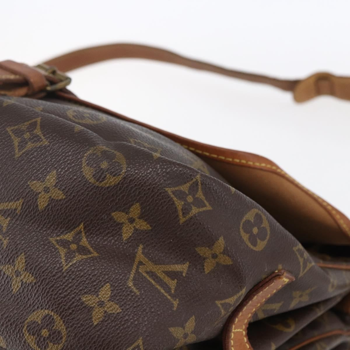 Louis Vuitton Saumur Handbag Monogram Canvas Brown Canvas Shoulder Bag