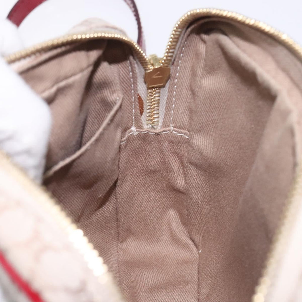 Celine Vintage Macadam Shoulder Bag Canvas Beige Canvas Shoulder Bag Bag