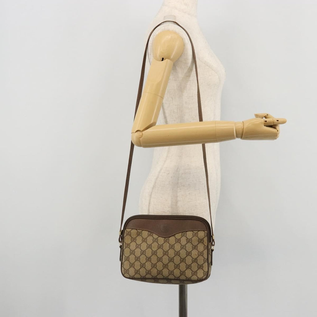 Gucci Gg Supreme Shoulder Bag Canvas Beige Canvas Shoulder Bag Bag (Pre-Owned)
