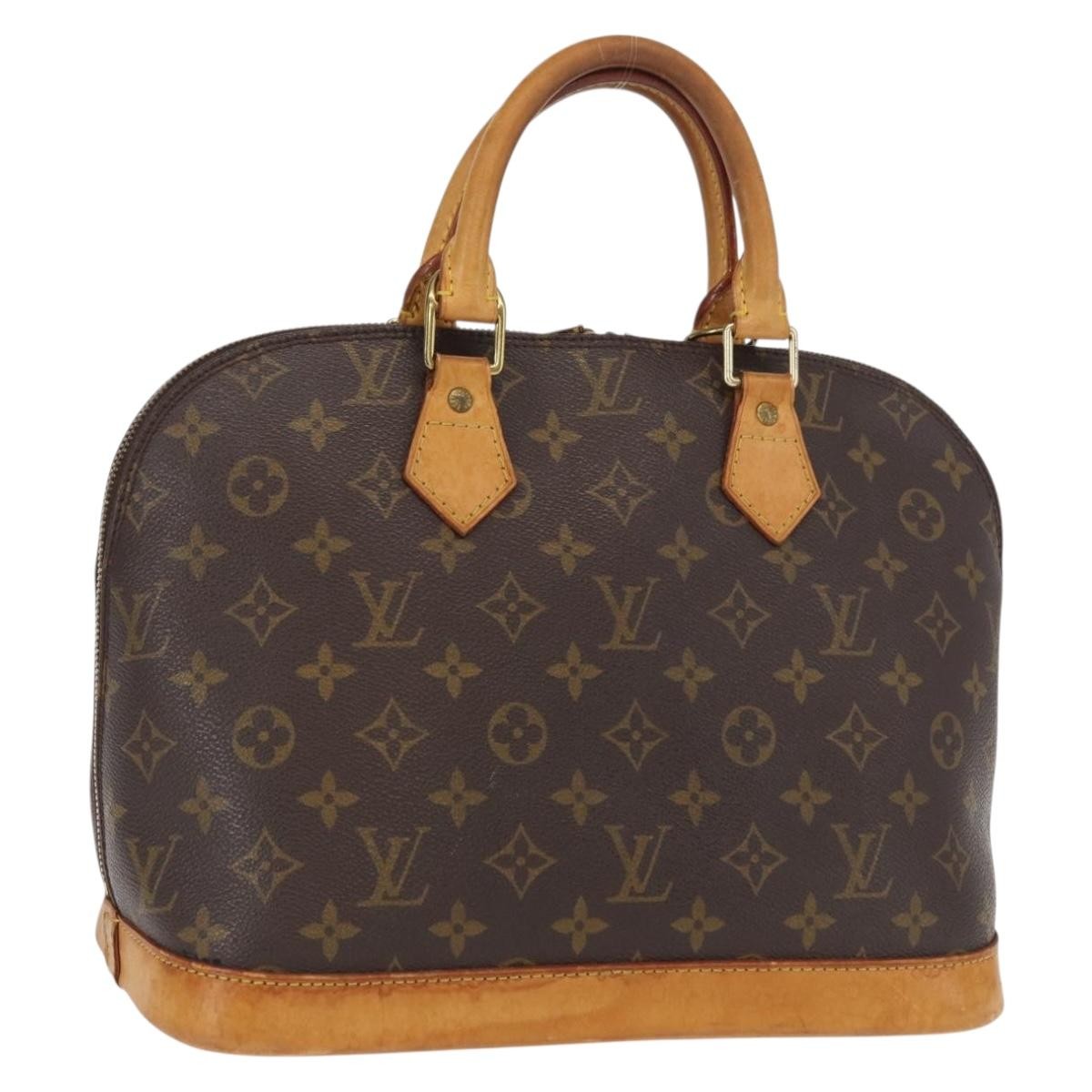 Louis Vuitton Alma Handbag Monogram Canvas Brown Canvas Handbag