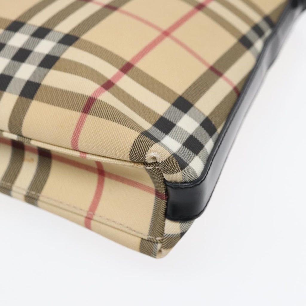 Burberry Nova Check Shoulder Bag Canvas And Leather Beige Canvas Shoulder Bag