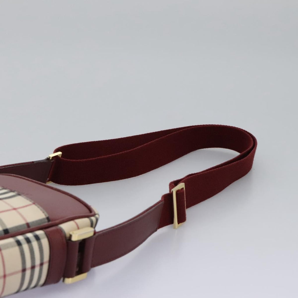 Burberry Nova Check Shoulder Bag Canvas And Leather Beige Canvas Shoulder Bag