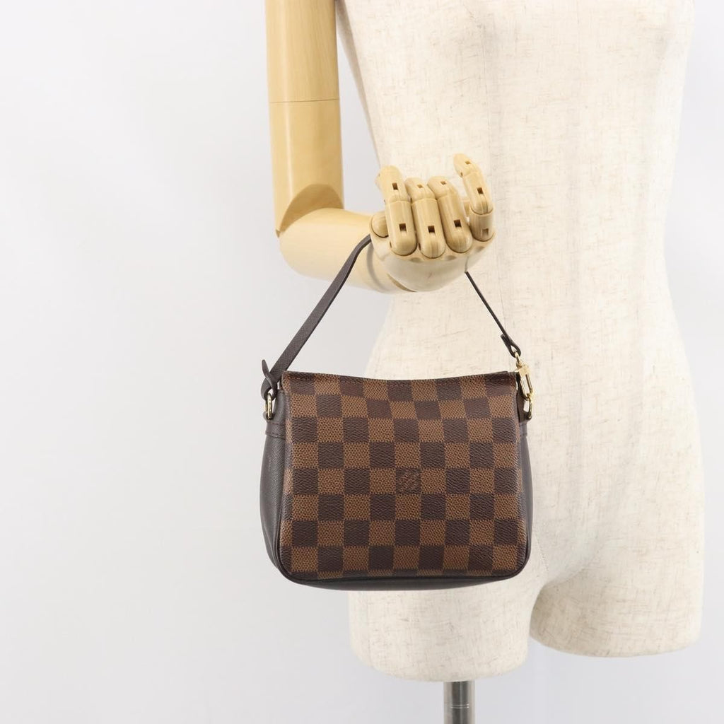Louis Vuitton Trousse Make Up Bag Damier Canvas Brown Canvas Clutche & Pouche Bag