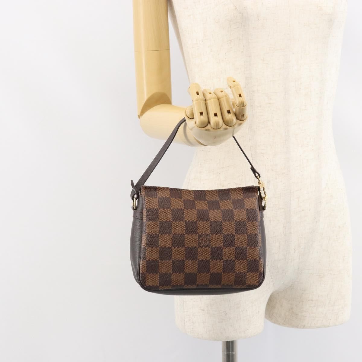 Louis Vuitton Trousse Make Up Bag Damier Canvas Brown Canvas Clutche & Pouche Bag