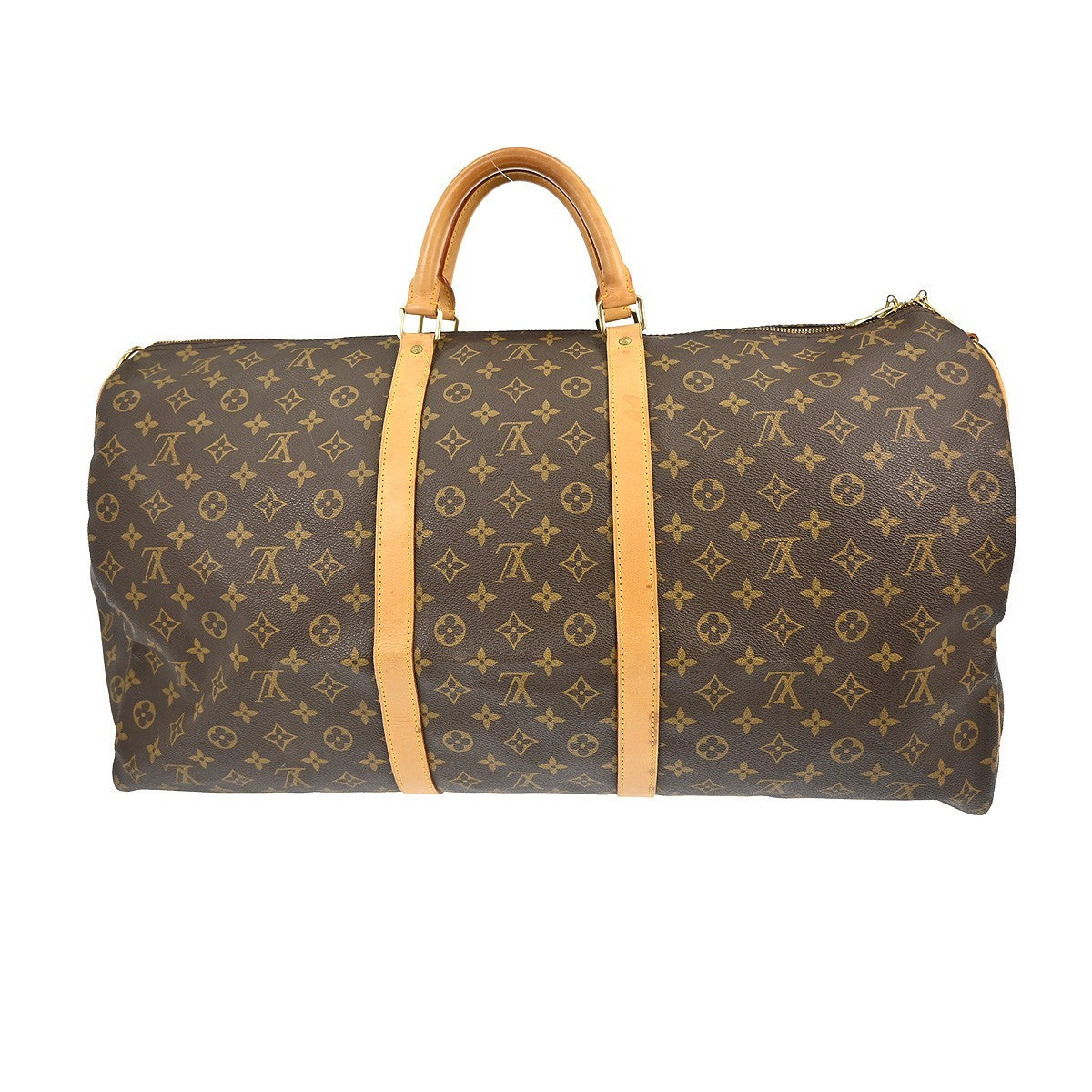 Louis Vuitton Keepall Bag Monogram Canvas Brown Canvas Travel Bag