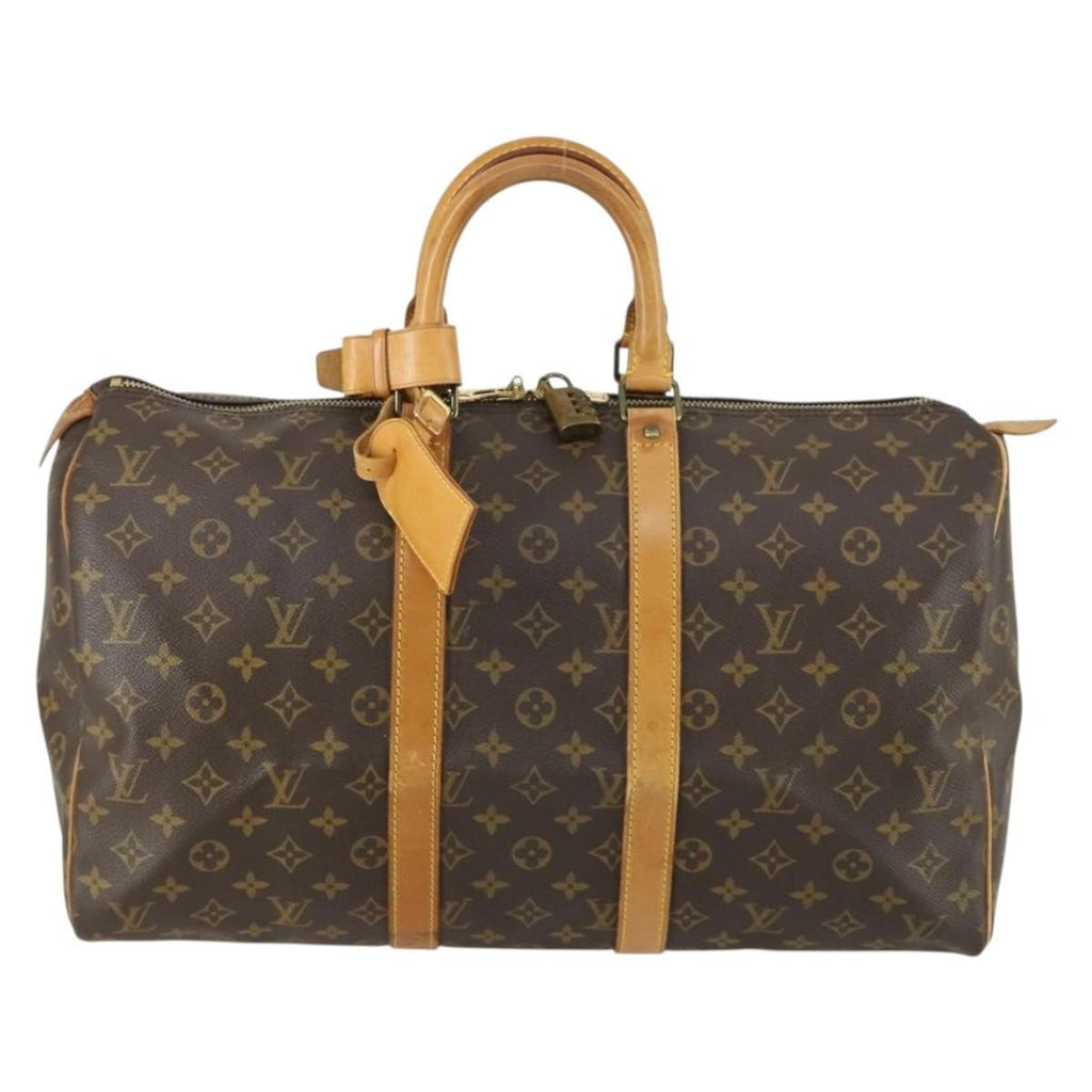 Louis Vuitton Keepall Bag Monogram Canvas Brown Canvas Travel Bag