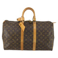 Louis Vuitton Keepall Bag Monogram Canvas Brown Canvas Travel Bag