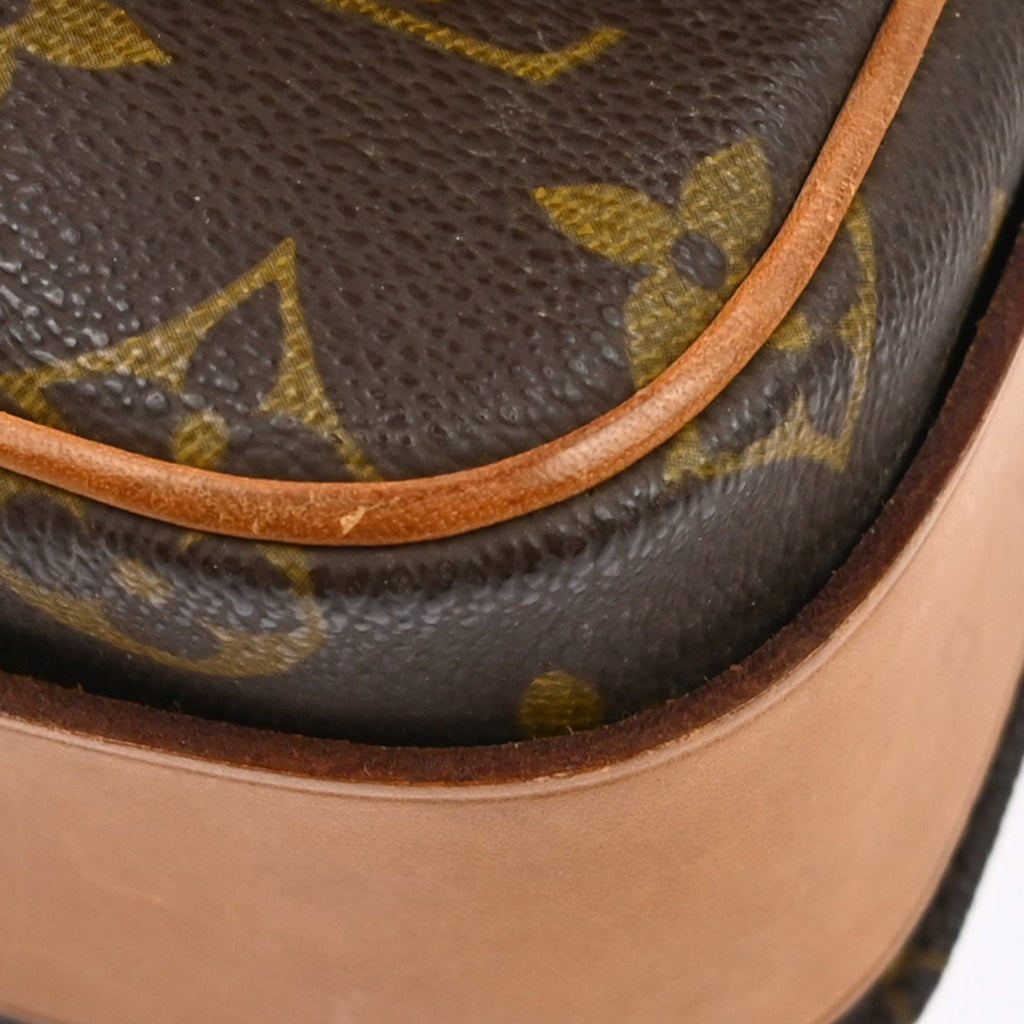 Louis Vuitton Cartouchiere Handbag Monogram Canvas Brown Canvas Crossbody Bag