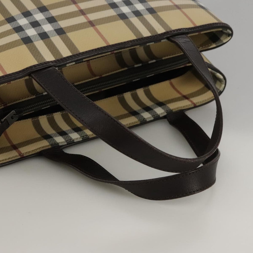 Burberry Nova Check Handbag Nova Check Canvas And Leather Beige Canvas Handbag