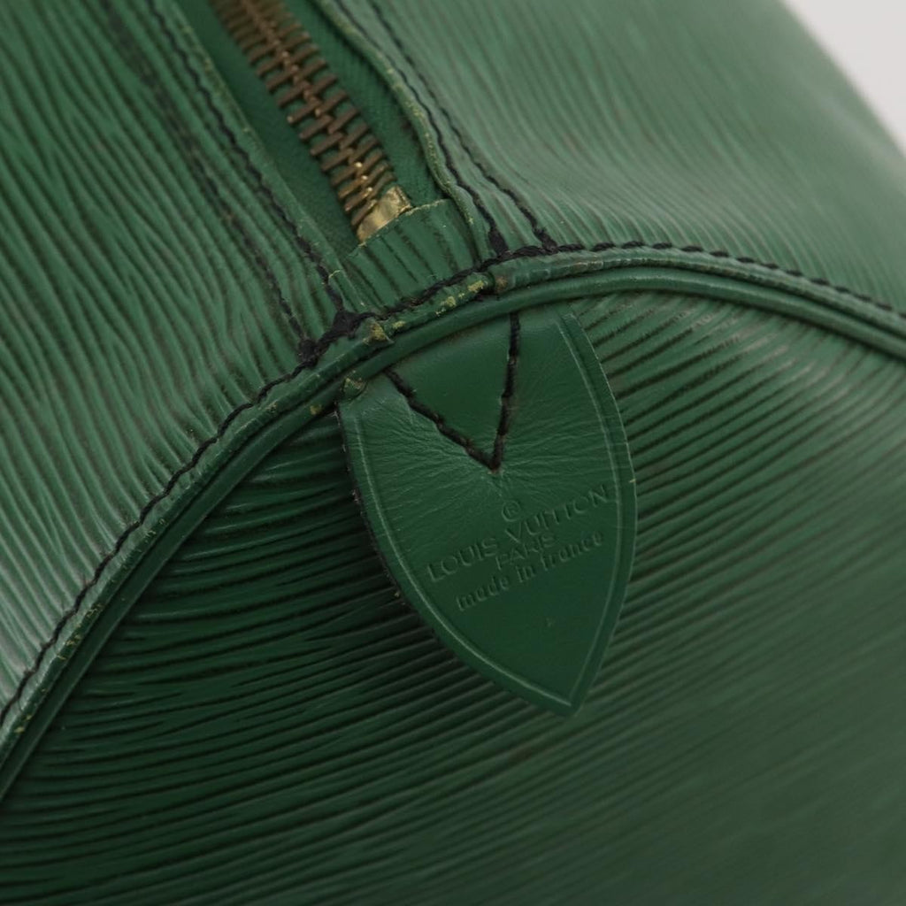 Louis Vuitton Keepall Bag Epi Leather Green Leather Travel Bag