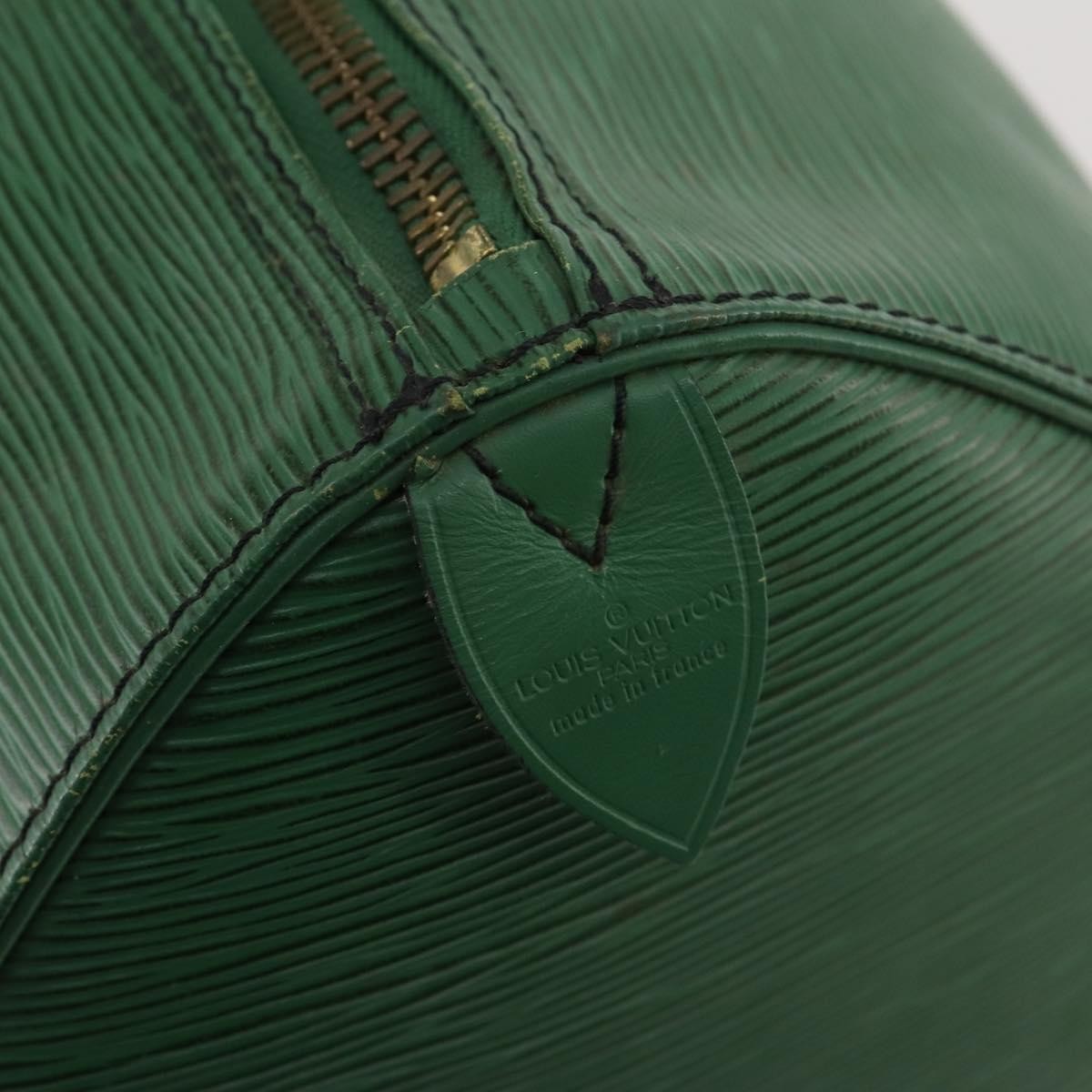 Louis Vuitton Keepall Bag Epi Leather Green Leather Travel Bag