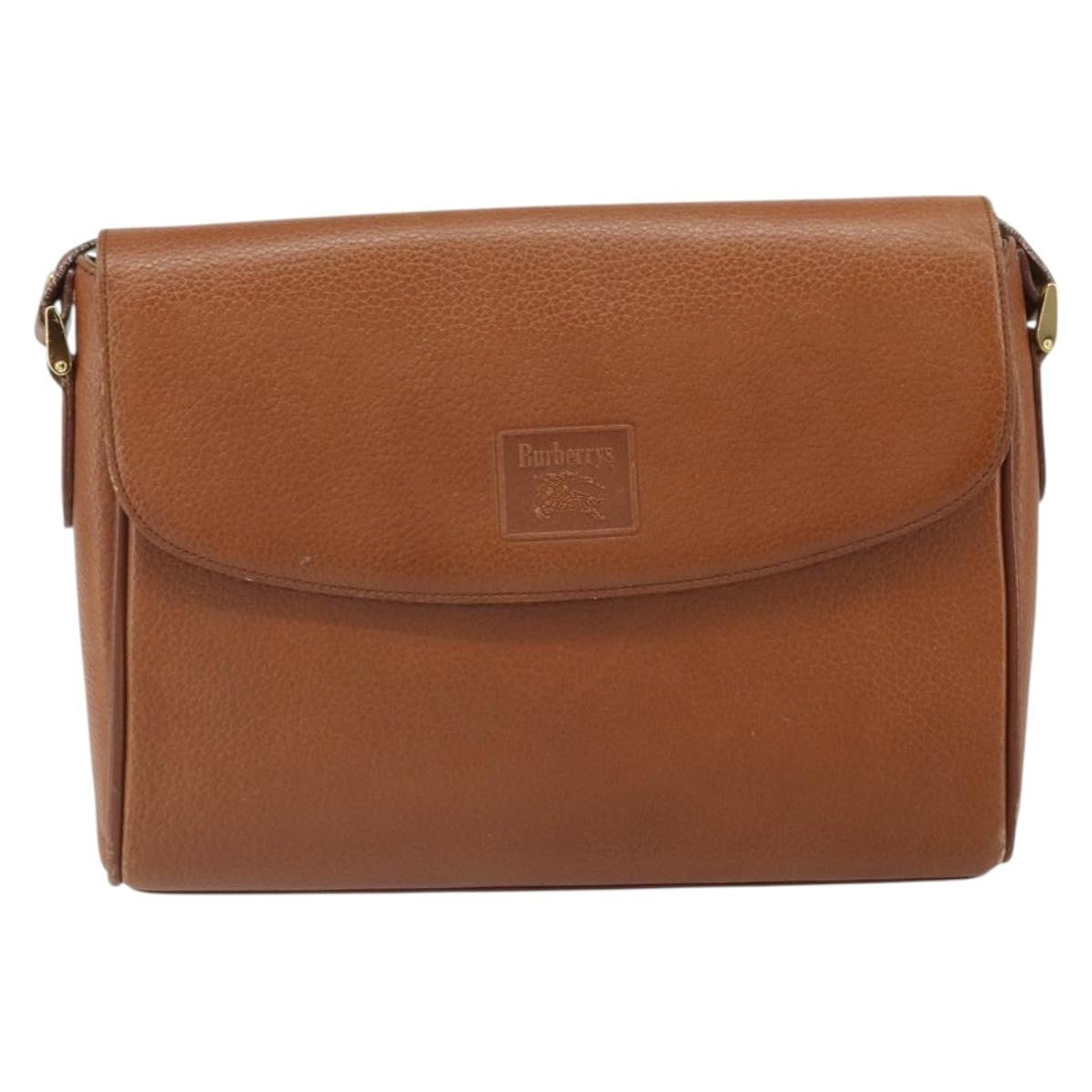 Burberry Vintage Shoulder Bag Leather Brown Leather Shoulder Bag