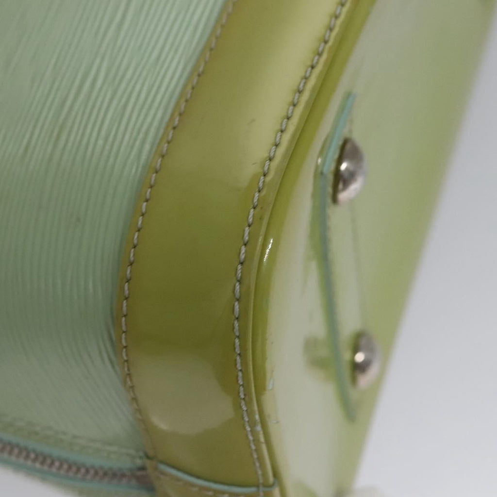Louis Vuitton Alma Handbag Electric Epi Leather Green Patent_Leather Handbag