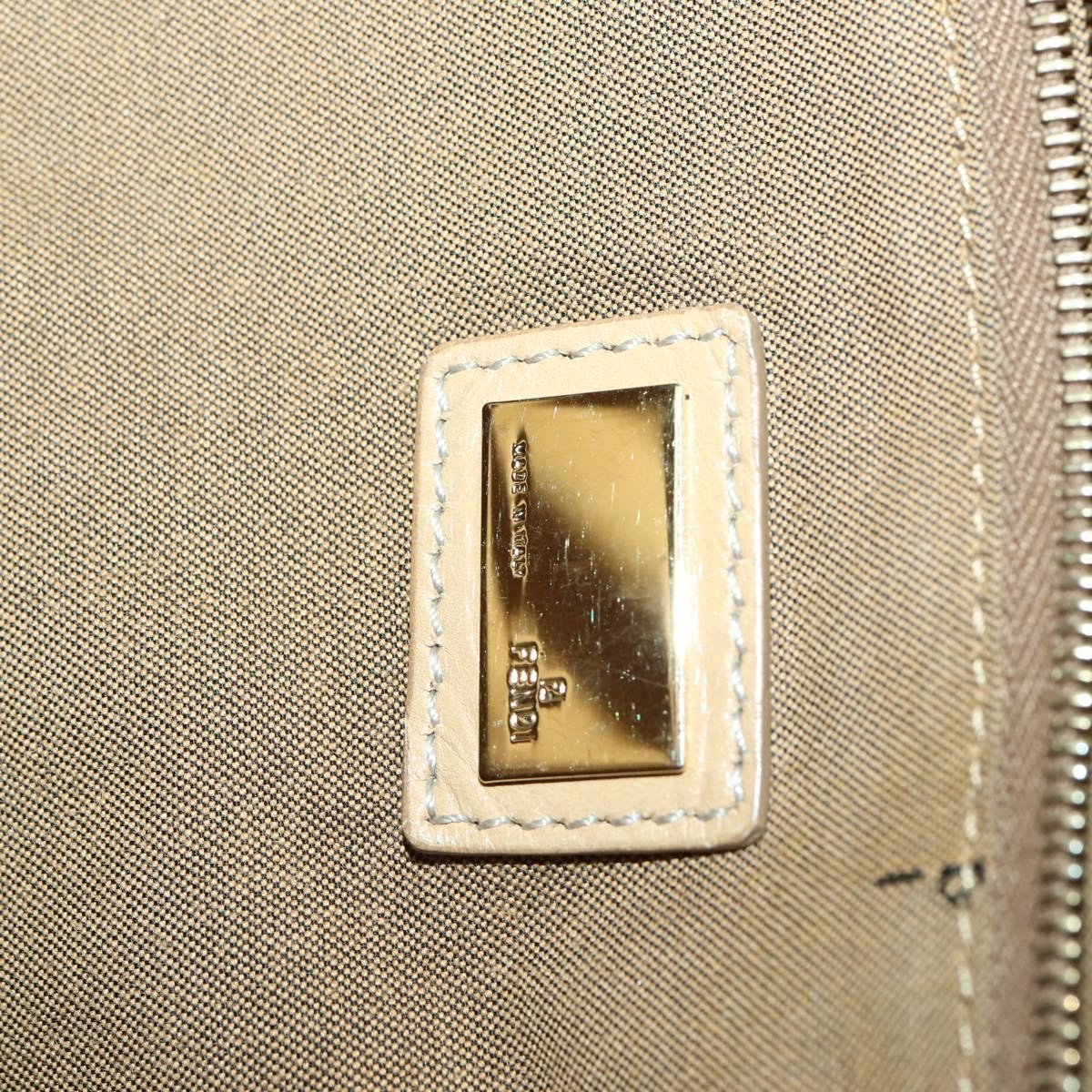 Fendi Twins Tote Leather Beige Leather Tote Bag Bag