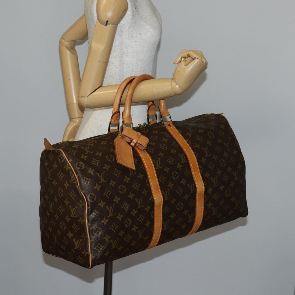 Louis Vuitton Keepall Bag Monogram Canvas Brown Canvas Bag