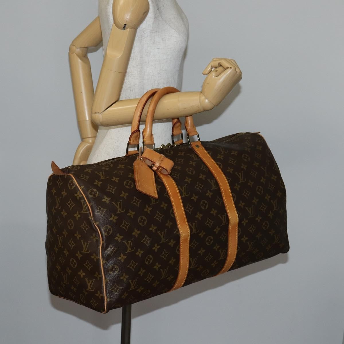 Louis Vuitton Keepall Bag Monogram Canvas Brown Canvas Bag