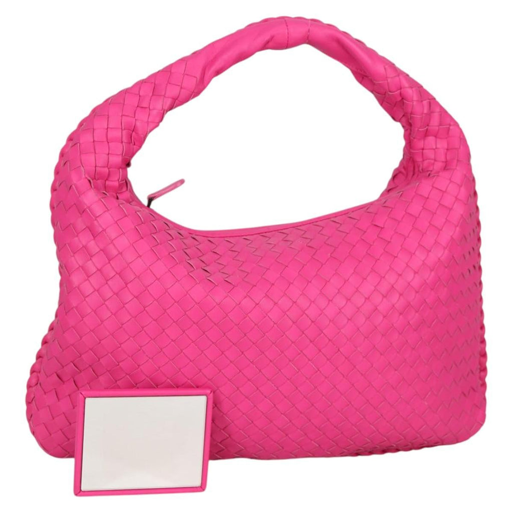 Bottega Veneta Veneta Hobo Intrecciato Nappa Pink Leather Bag