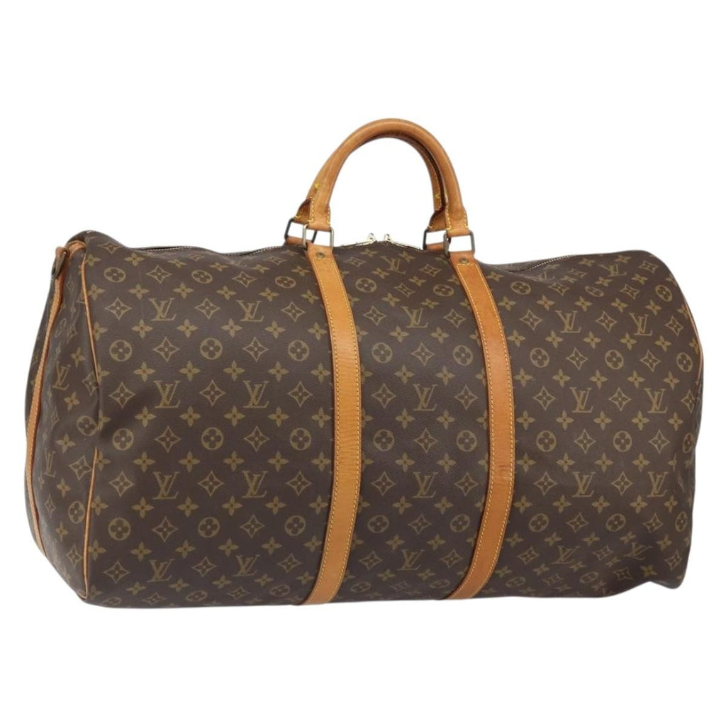 Louis Vuitton Keepall Bandouliere Bag Monogram Canvas Brown Canvas Travel Bag