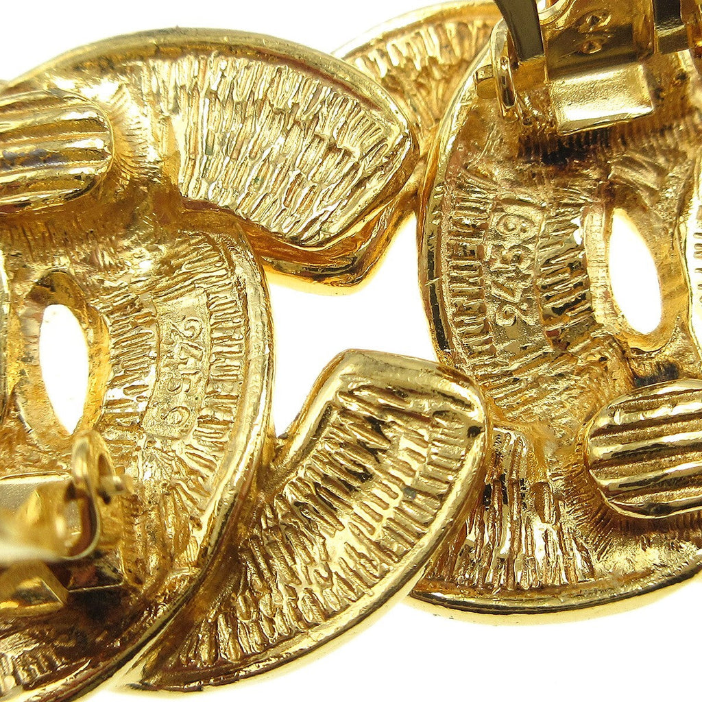 Chanel Cc Clip-On Earrings Metal Gold Gold_Plated Earrings Jewelry
