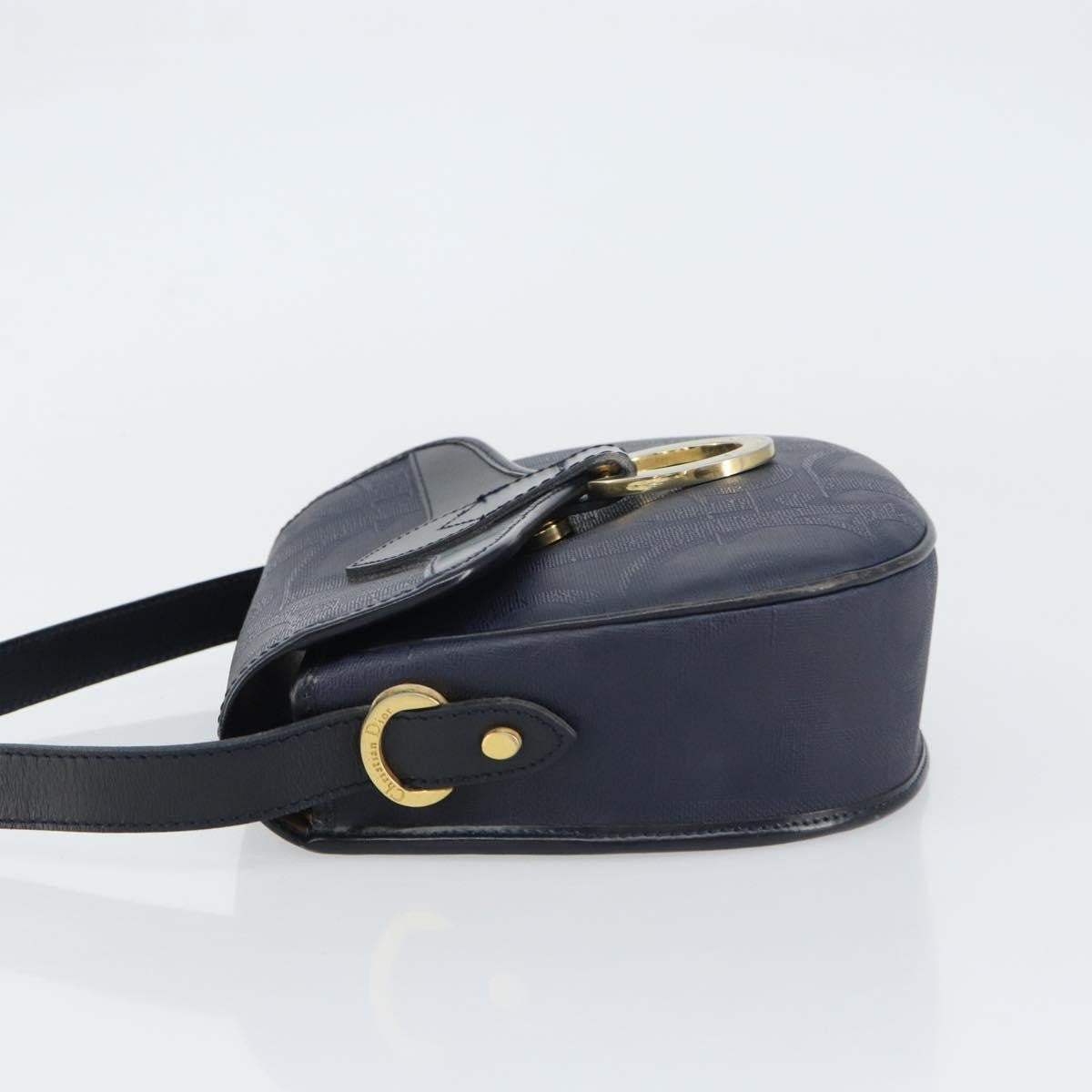 Christian Dior Trotter Shoulder Bag Canvas Navy Canvas Shoulder Bag Bag (Pre-Owned)