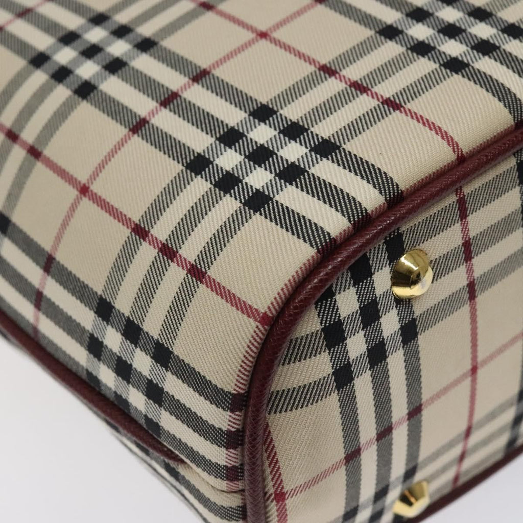 Burberry Nova Check Tote Canvas And Leather Beige Canvas Tote Bag