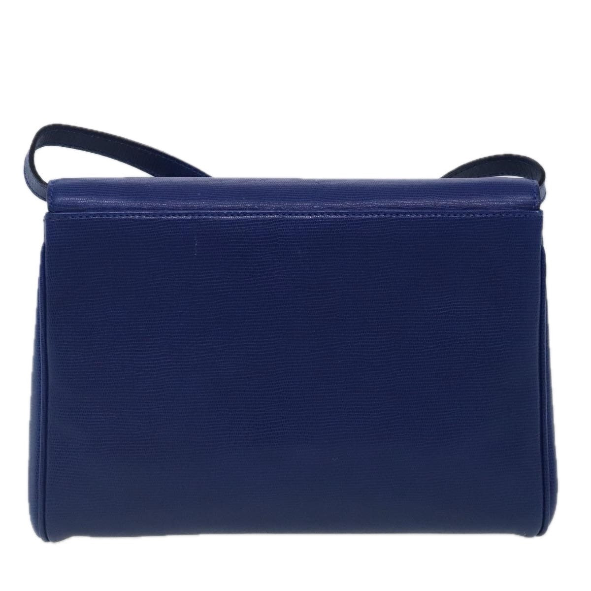 Celine Vintage Circle Logo Crossbody Bag Leather Blue Leather Shoulder Bag Bag