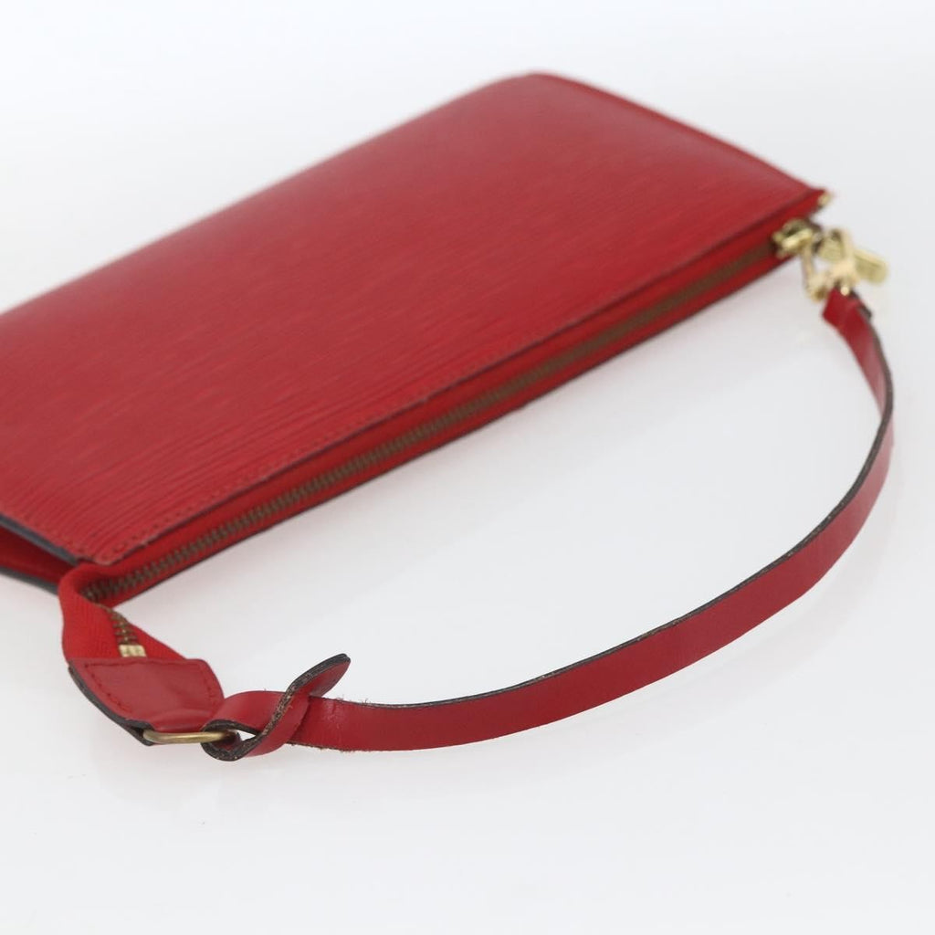 Louis Vuitton Pochette Accessoires Epi Leather Red Leather Clutche & Pouche Bag
