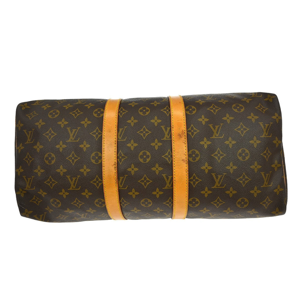 Louis Vuitton Keepall Bag Monogram Canvas Brown Canvas Travel Bag