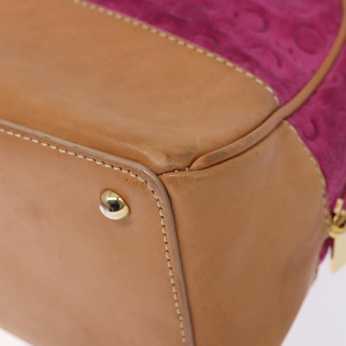 Celine Vintage Macadam Handbag C Macadam Suede Purple Suede Handbag