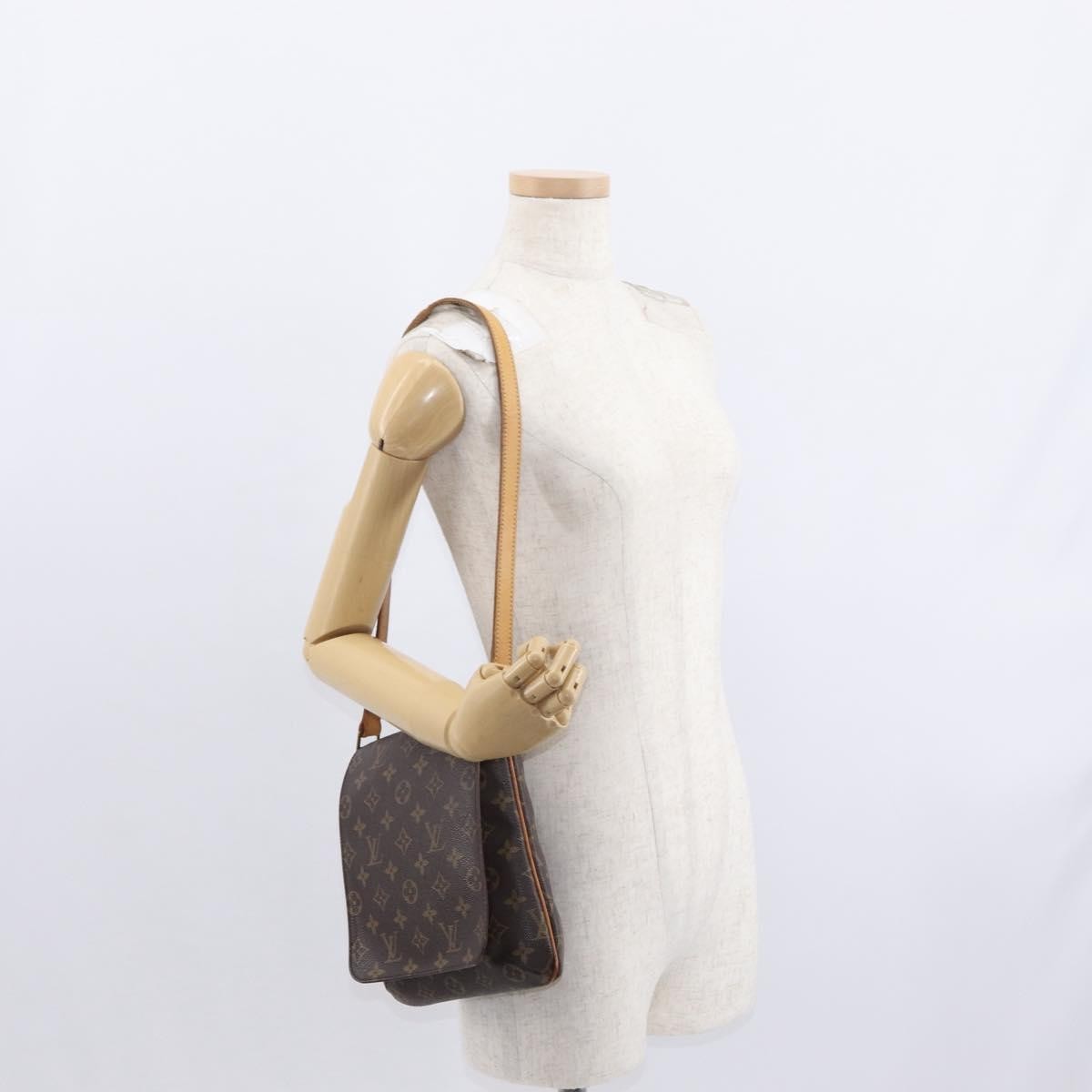 Louis Vuitton Musette Salsa Handbag Monogram Canvas Brown Canvas Shoulder Bag