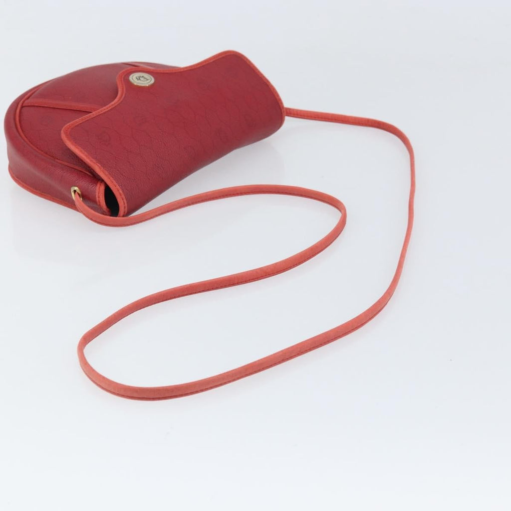 Christian Dior Vintage Honeycomb Flap Crossbody Bag Coated Canvas Red Pvc Shoulder Bag Bag (Pre-Owned)