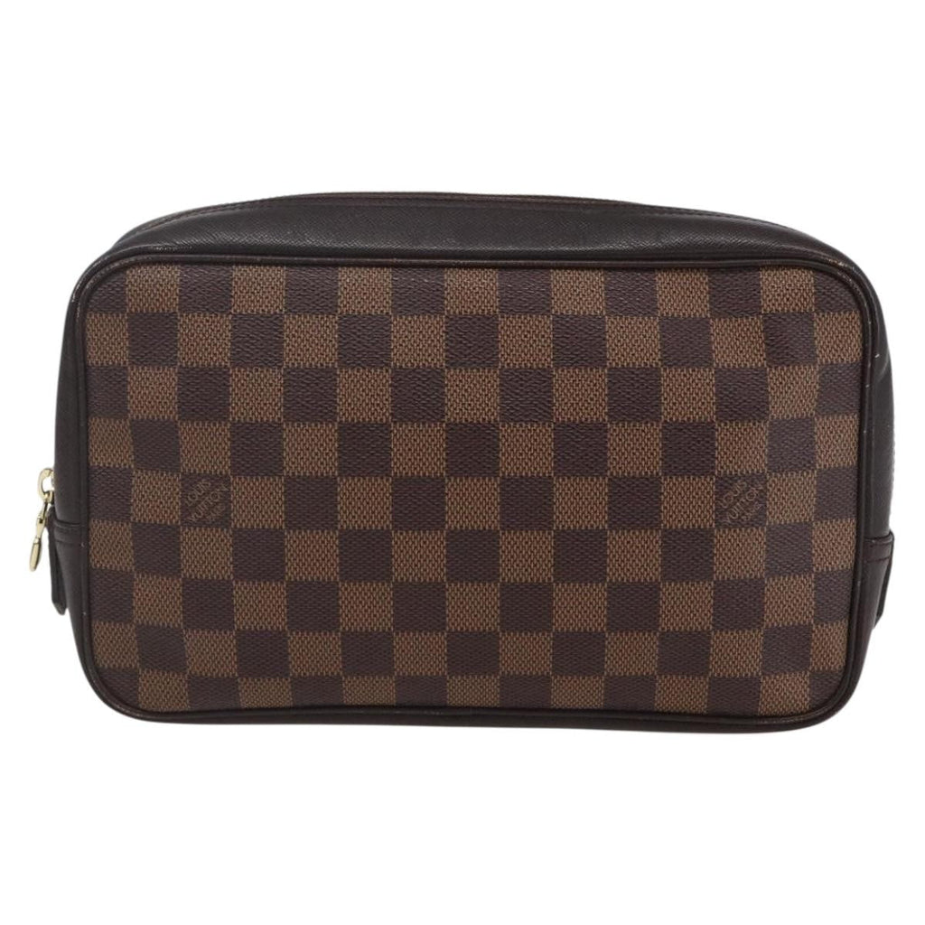 Louis Vuitton Trousse Toilette Damier Canvas Brown Canvas Clutche & Pouche Bag