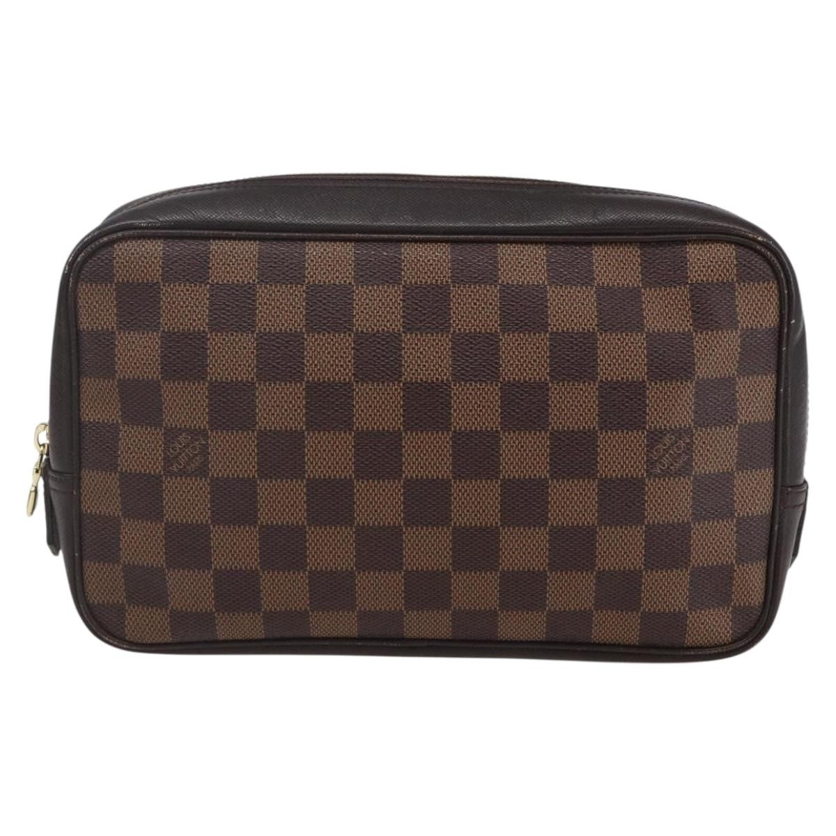 Louis Vuitton Trousse Toilette Damier Canvas Brown Canvas Clutche & Pouche Bag