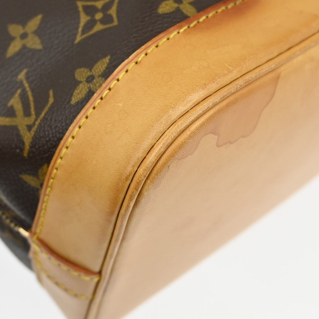 Louis Vuitton Alma Handbag Monogram Canvas Brown Canvas Handbag