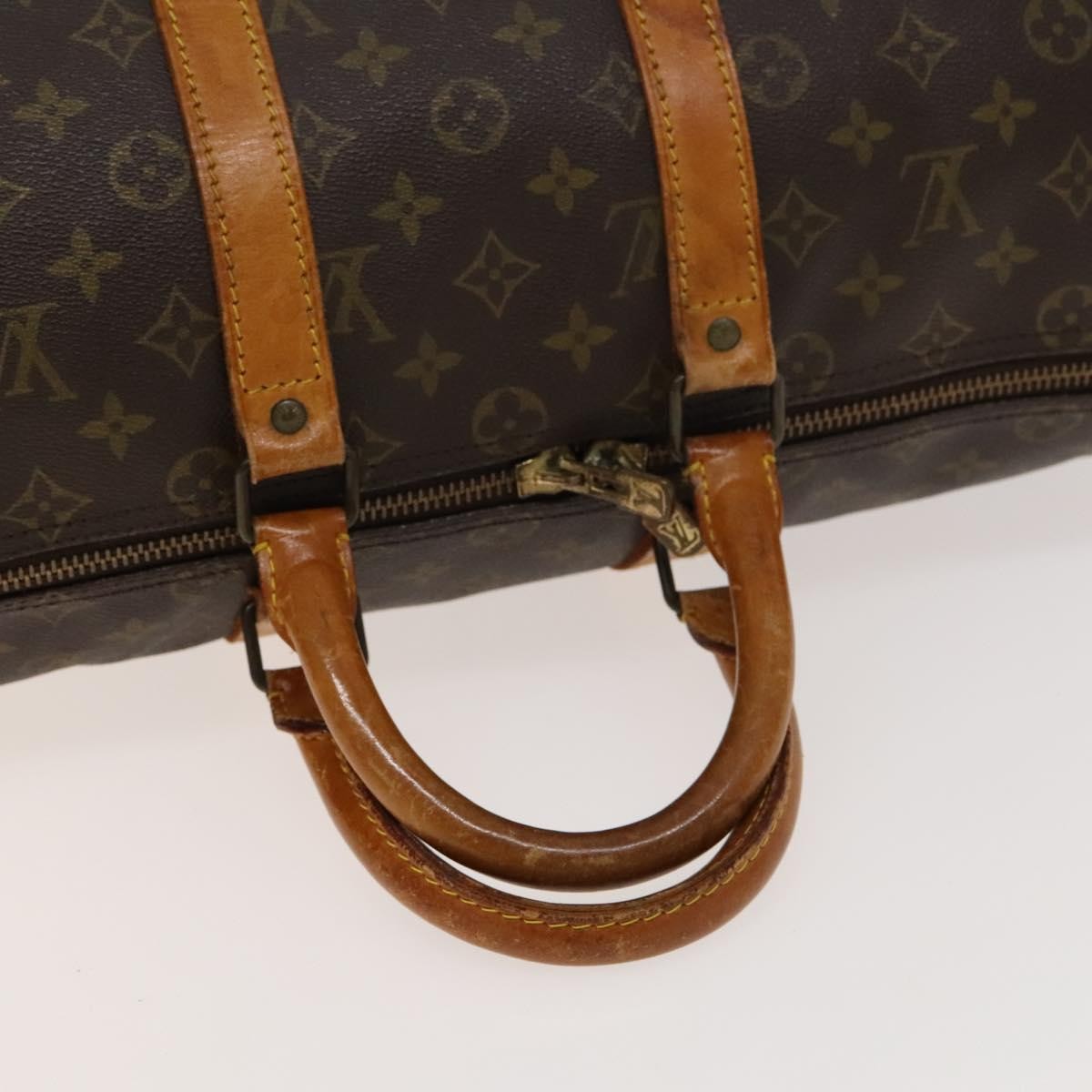 Louis Vuitton Keepall Bag Monogram Canvas Brown Canvas Travel Bag