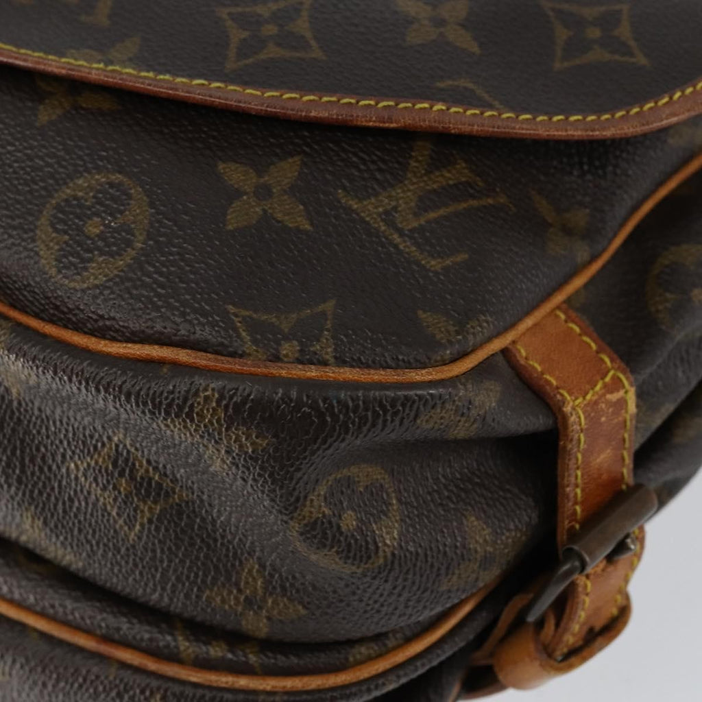 Louis Vuitton Saumur Handbag Monogram Canvas Brown Canvas Shoulder Bag