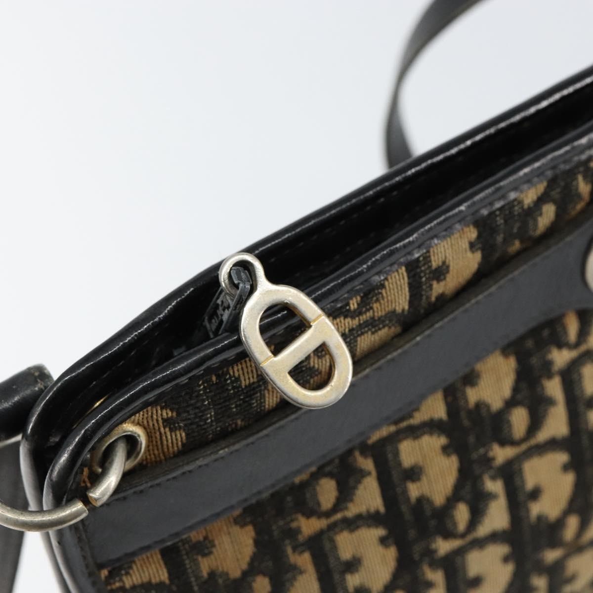 Christian Dior Vintage Trotter Shoulder Bag Canvas Navy Canvas Shoulder Bag Bag (Pre-Owned)