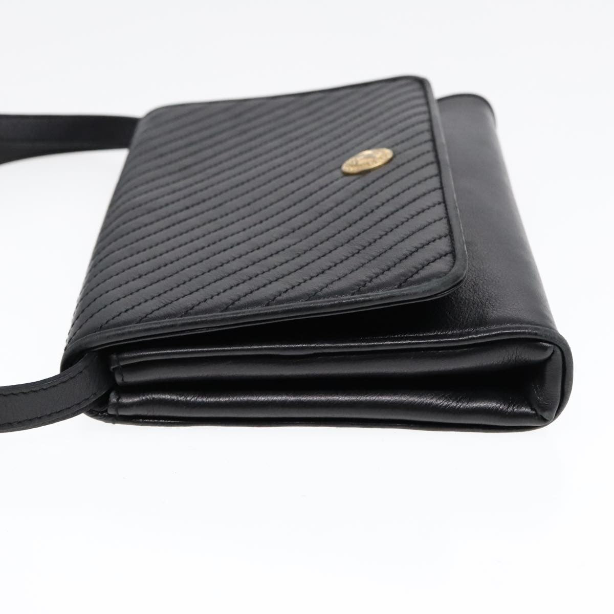Celine Vintage Shoulder Bag Leather Black Leather Shoulder Bag Bag