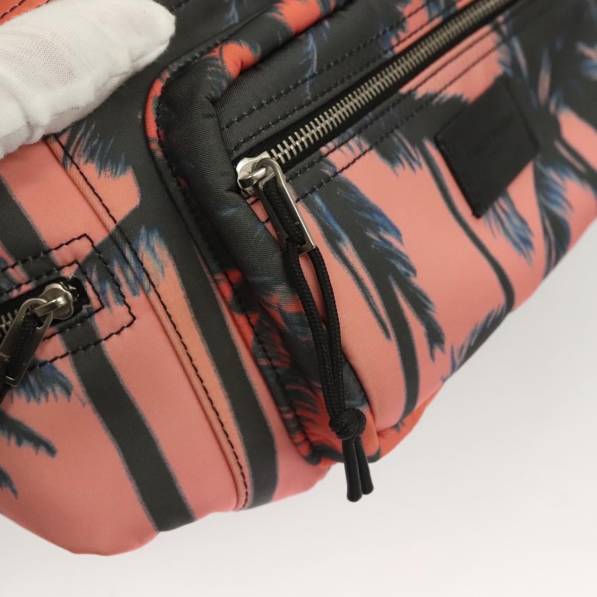Saint Laurent Front Pocket Waist Bag Printed Nylon Pink Nylon Shoulder Bag Bag (Pre-Owned)