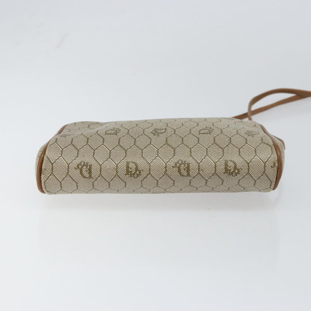 Christian Dior Vintage Honeycomb Shoulder Bag Canvas Beige Canvas Shoulder Bag Bag (Pre-Owned)