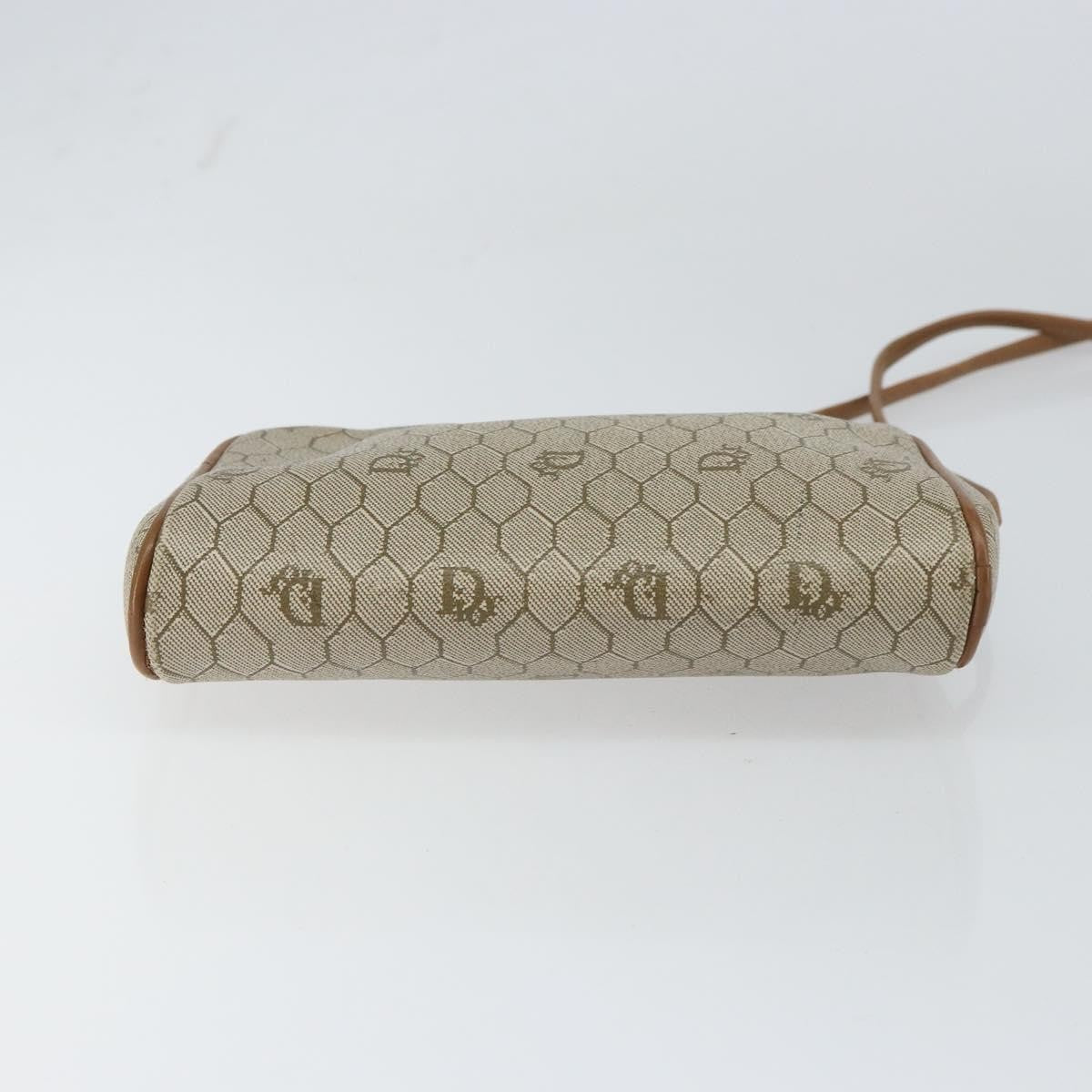 Christian Dior Vintage Honeycomb Shoulder Bag Canvas Beige Canvas Shoulder Bag Bag (Pre-Owned)