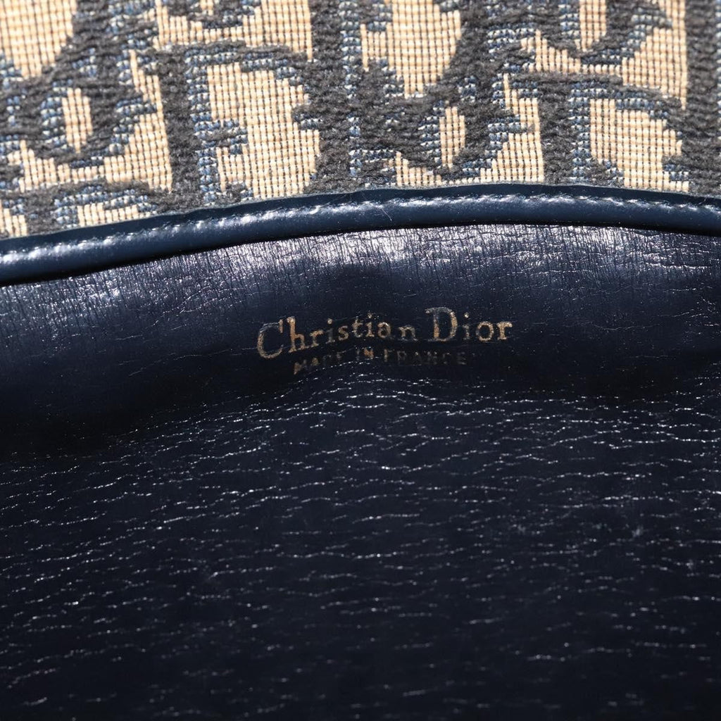 Christian Dior Trotter Shoulder Bag Canvas Navy Canvas Shoulder Bag Bag (Pre-Owned)