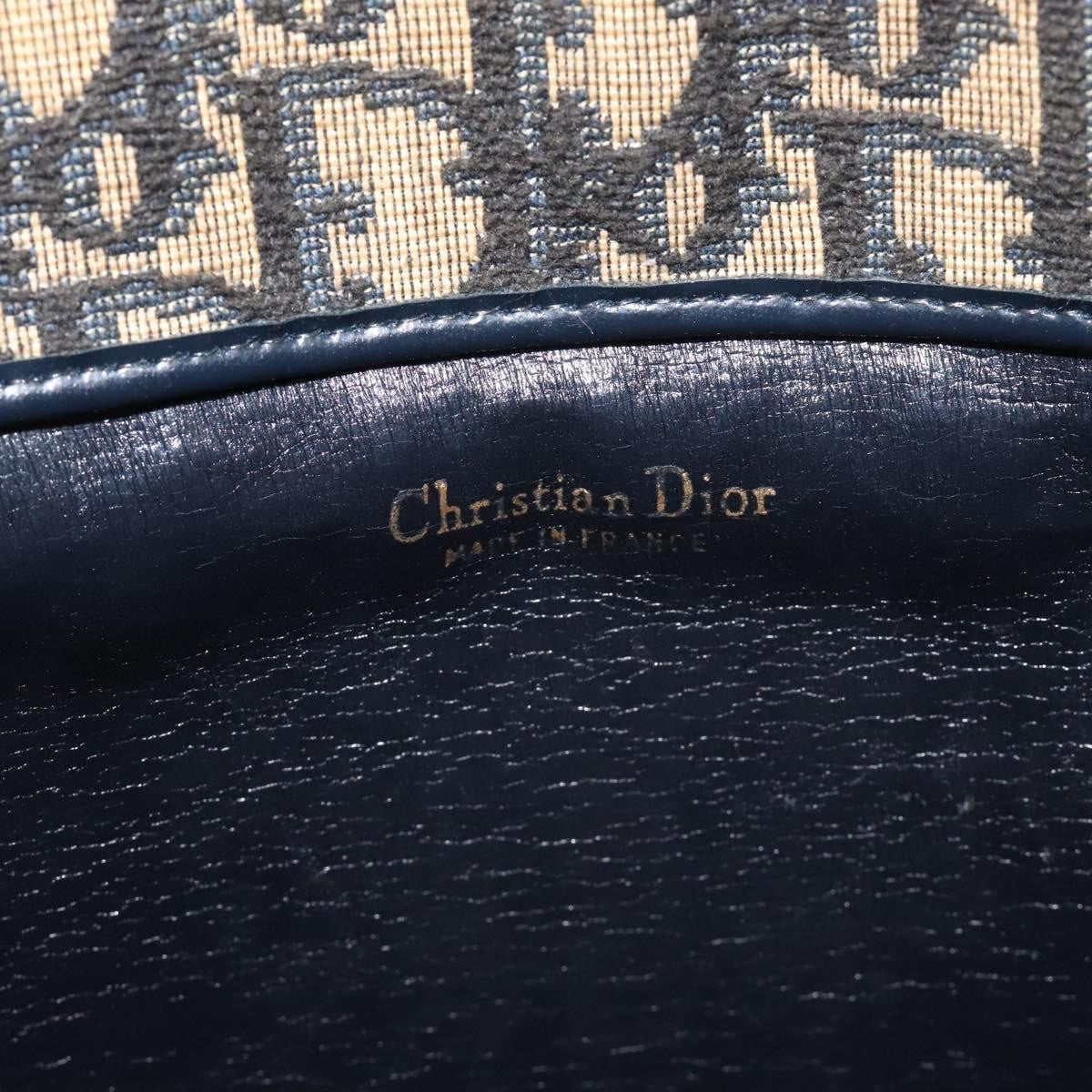 Christian Dior Trotter Shoulder Bag Canvas Navy Canvas Shoulder Bag Bag (Pre-Owned)