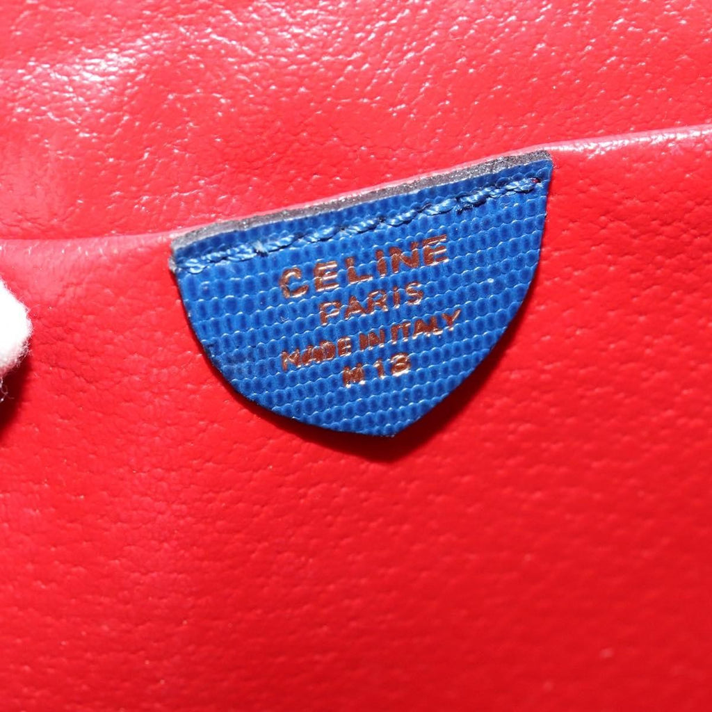 Celine Vintage Circle Logo Crossbody Bag Leather Blue Leather Shoulder Bag Bag