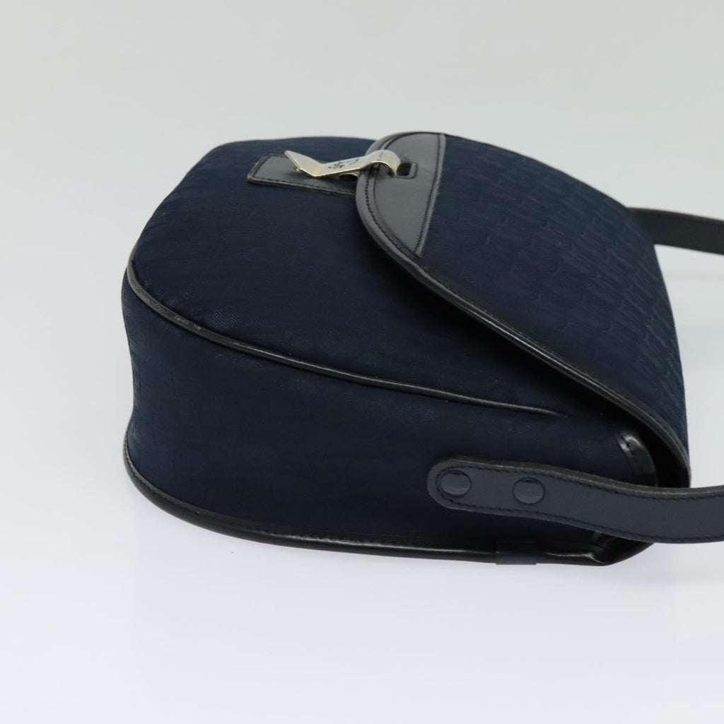 Christian Dior Vintage Trotter Shoulder Bag Canvas Navy Canvas Shoulder Bag Bag (Pre-Owned)