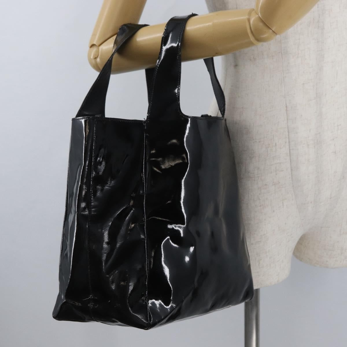 Prada Vintage Handbag Patent Leather Black Patent_Leather Handbag