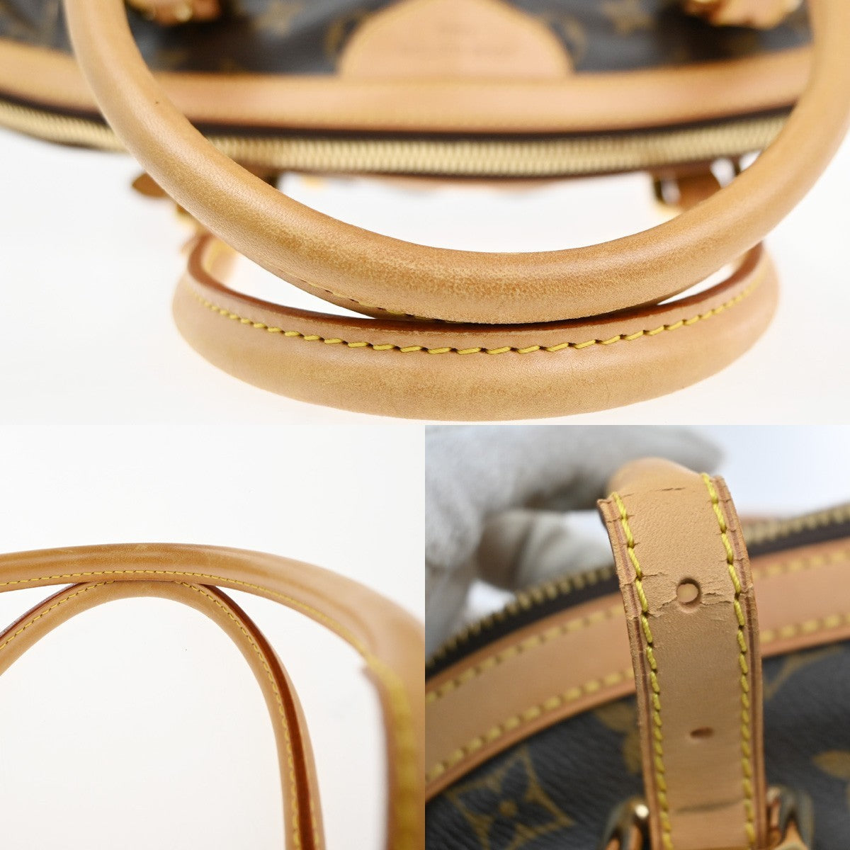 Louis Vuitton Tivoli Handbag Monogram Canvas Brown Canvas Shoulder Bag
