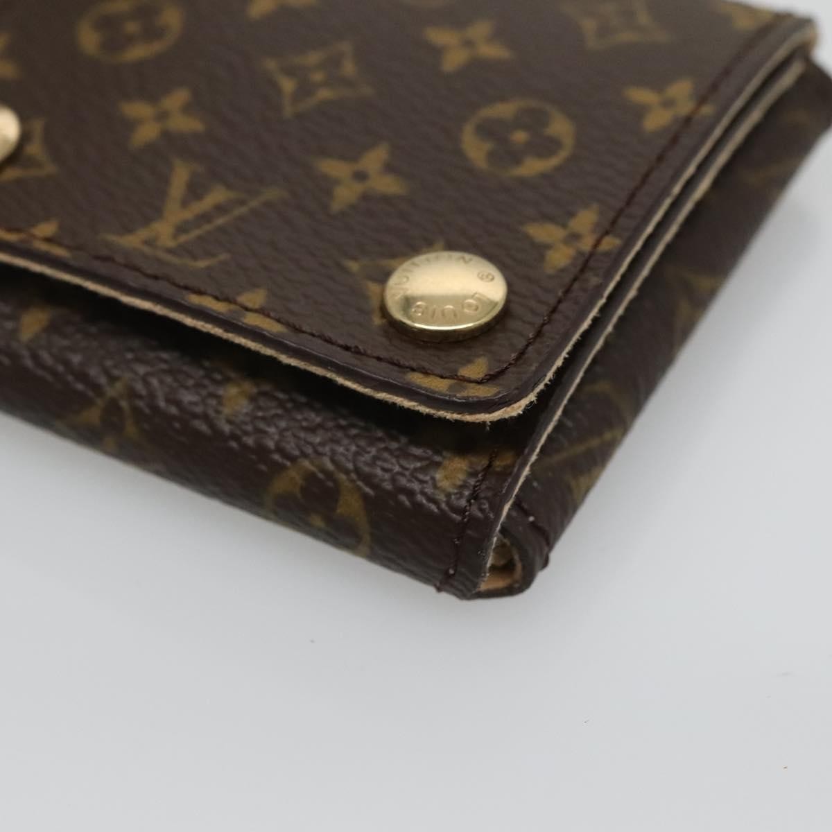 Louis Vuitton Case Jewelry Box Canvas Brown Canvas Wallets Accessory
