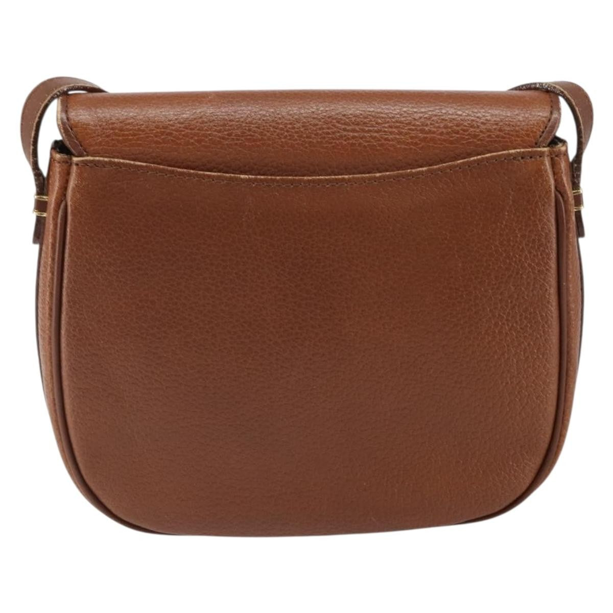 Burberry Vintage Shoulder Bag Leather Brown Leather Shoulder Bag
